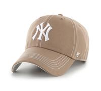 47 Brand MLB New York Yankees Contrast Stitch Clean Up Strapback Cap Brown V1