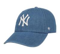 47 Brand MLB New York Yankees Lennon CapBrand Women/Men - Curved Brim Cap Baseball Metal Buckle, with Peak All-Season Spring Summer Autumn Winter - One Size Denim