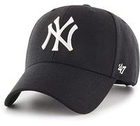 47 Brand MLB New York Yankees MVP Snapback Unisex Black/White Size 31 | Licensed MLB, logo embroidery, structured crown, hook-and-loop closure