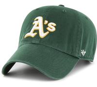47 Brand MLB Team Color Home Primary Logo Clean Up Adjustable Baseball Cap Hat, Adult One Size Fits All, Oakland Athletics, One size