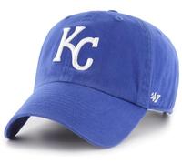 47 Brand MLB Team Color Home Primary Logo Clean Up Adjustable Baseball Cap Hat, Adult One Size Fits All, Kansas City Royals, One size