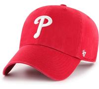 47 Brand MLB Team Color Home Primary Logo Clean Up Adjustable Baseball Cap Hat, Adult One Size Fits All, Philadelphia Phillies, One Size
