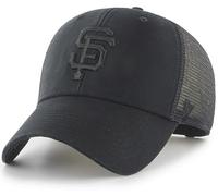 47 Brand MLB Unisex Black Team Logo Flagship MVP Mesh Trucker Adjustable Snapback Baseball Cap Adult One Size Fits All, San Francisco Giants, One size