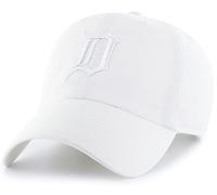 47 Brand MLB White White Primary Logo Clean Up Adjustable Baseball Cap Hat, Adult One Size Fits All, Detroit Tigers, One size