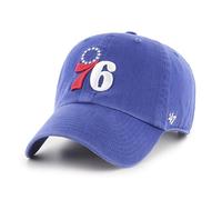 47 Brand NBA Unisex Basketball Team Color Home Primary Logo Clean Up Adjustable Cap Dad Hat Adult One Size Fits All, Philadelphia 76ers, One size