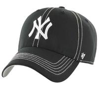 '47 Brand New York Yankees Mlb Contrast Stitch 47 Clean Up Cap Black