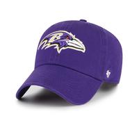 47 Baltimore Ravens NFL Clean Up Unisex Baseball Cap, Adjustable, Team Badge, Purple