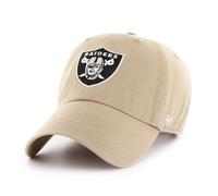 47 Las Vegas Raiders NFL Clean Up Unisex Baseball Cap, Adjustable, Team Badge, Khaki