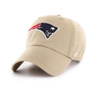 47 New England Patriots NFL Clean Up Unisex Baseball Cap, Adjustable, Team Badge, Khaki