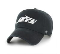 47 Brand NFL Cap New York Jets '47 Clean Up Black Basecap Hat Logo Embroidery