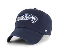 47 Seattle Seahawks NFL Clean Up Unisex Baseball Cap, Adjustable, Team Badge, Navy Blue