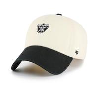 47 Brand NFL Las Vegas Raiders CLEAN UP Strapback Cap, Ivory, Cotton