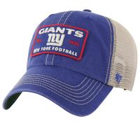47 Men's NFL Wabash Trucker Clean Up Adjustable Hat, New York Giants, Royal, One Size