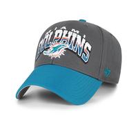 47 Brand NFL Split Block MVP Miami Dolphins Cap Charcoal Wool Blend