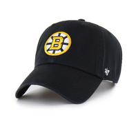 47 Brand NHL Boston Bruins Black Cap CLEAN UP Strapback Logo Patch Twill