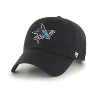 47 Brand NHL San Jose Sharks Cap CLEAN UP Black Strapback Baseball Hat Logo