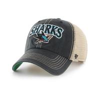 47 Brand NHL San Jose Sharks Vintage Baseball Cap Black Canvas Adjustable