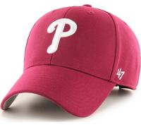 47 Brand Philadelphia Phillies Cardinal MVP Curved Visor Velcroback Cap