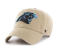 47 Carolina Panthers NFL Clean Up Unisex Baseball Cap, Adjustable, Team Badge, Khaki