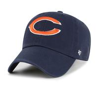47 Chicago Bears NFL Clean Up Unisex Baseball Cap, Adjustable, Team Badge, Navy Blue