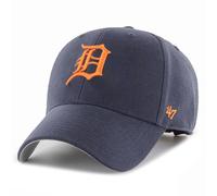 47 Detroit Tigers MLB MVP Unisex Baseball Cap, Adjustable, Orange Logo, Navy Blue