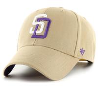 47 Brand San Diego Padres Sidepatch MVP Khaki Curved Visor Cap Snapback