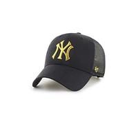 47 Brand Trucker Cap - Branson Metallic New York Yankees, Black, 3, B-BRMTL17CTP-BK