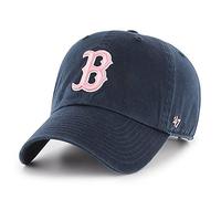'47 Brand Womens Boston Red Sox Clean Up Dad Hat Cap Strapback Navy/Baby Pink