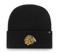 47 Chicago Blackhawks NHL Haymaker Unisex Beanie, Adjustable, Team Badge, Black