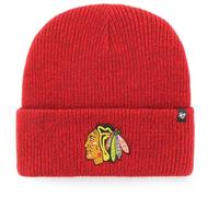 47 Chicago Blackhawks Red Cuff Brain Freeze Beanie Hat - NHL Cuffed Winter Knit Toque Cap