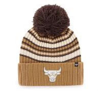 47 Chicago Bulls Women's Espresso Fashion Cuff Beanie Hat with POM - NBA Ladies Cuffed Winter Knit Cap