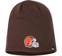 47 Cleveland Browns Brown Helmet Skull Cap - NFL Cuffless Beanie Knit Hat