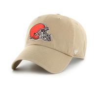 47 Cleveland Browns NFL Clean Up Unisex Baseball Cap, Adjustable, Team Badge, Khaki
