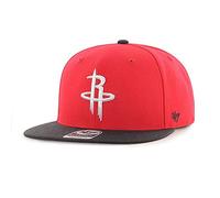 47 Houston Rockets 2-Tone Sure Shot Captain Adjustable Snapback Cap - NBA, Flat Bill Baseball Hat, Red, One size