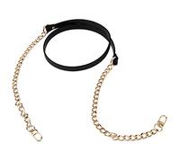 47 Inch(Black) Handbag Chain Leather Straps Chain Strap Replacement Gold Plated Metal Chain for Purse Handbags DIY Crafts for Purse Handbags DIY Crafts, 47 Inch(Black) Handcraft Materials