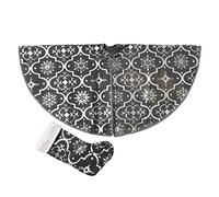 47 Inch Bronzing Christmas Tree Skirt Mat Cover Ornament With Snowflake Stockings Sock New Year Party Decoration Dies For Card Making Sentiments