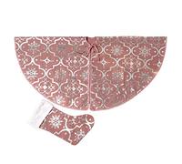 47 Inch Bronzing Christmas Tree Skirt Mat Cover Ornament With Snowflake Stockings Sock New Year Party Decoration Dies For Card Making Sentiments
