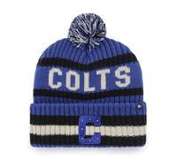 47 Indianapolis Colts NFL Bering Unisex Winter Knit Bobble, One Size Fit, Team Badge, Royal Blue