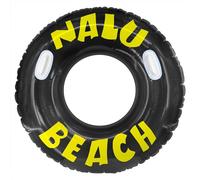 47" Inflatable Turbo Tyre Swim Swimming Ring Rubber Tube Lilo Pool Float (Black)