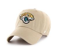 47 Jacksonville Jaguars NFL Clean Up Unisex Baseball Cap, Adjustable, Team Badge, Khaki