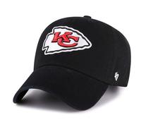 47 Brand Baseball Cap Clean Up – Kansas City Chiefs – Unisex, Adjustable, Team Badge – Black