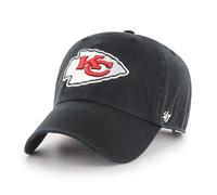 47 Kansas City Chiefs NFL Clean Up Unisex Baseball Cap, Adjustable, Team Badge, Black