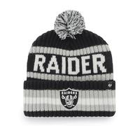 47 Las Vegas Raiders NFL Bering Unisex Winter Knit Bobble, One Size Fit, Team Badge, Black