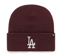 47 Los Angeles Dodgers MLB Haymaker Unisex Beanie, Adjustable, White Logo, Dark Maroon