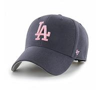 47 Los Angeles Dodgers MLB MVP Unisex Baseball Cap, Adjustable, Pink Logo, Navy Blue