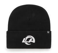 47 Los Angeles Rams NFL Haymaker Unisex Beanie Cuff Knit, One Size Fit, Team Badge, Black