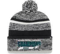 '47 Men's Black Philadelphia Eagles 2022 NFC Champions Northward Cuffed Pom Knit Hat