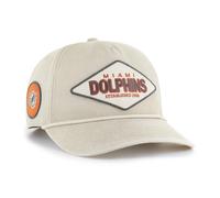 47 Men's NFL Cairn Hitch Adjustable Hat, Miami Dolphins, Khaki, One size