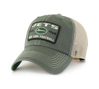 47 Men's NFL Wabash Trucker Clean Up Adjustable Hat, New York Jets Green, One Size