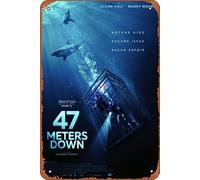 47 Meters Down (2017) Movie Posters 8 x 12 Inches - Vintage Metal Tin Sign for Home Bar Pub Garage Decor Gifts